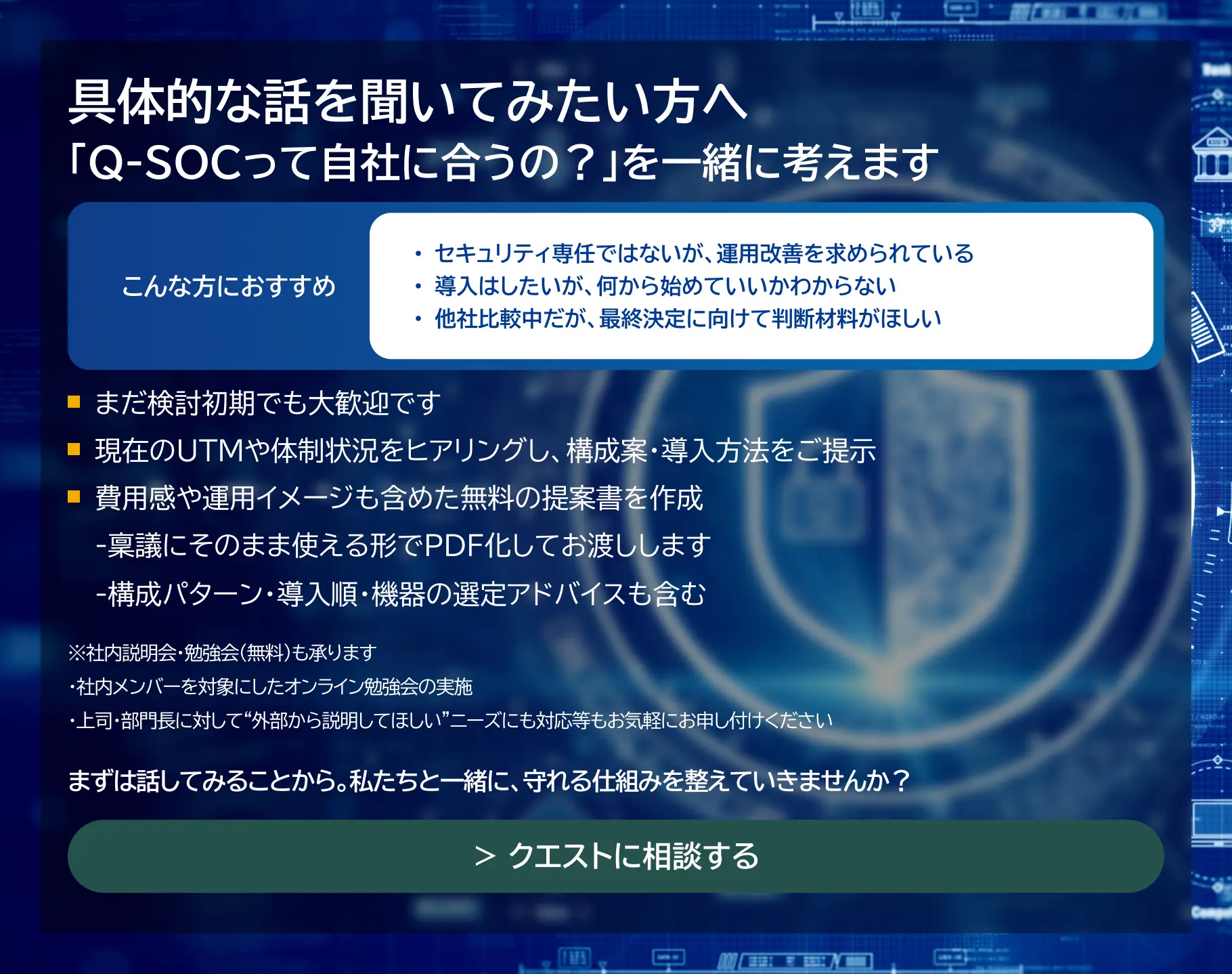 問い合わせボタン